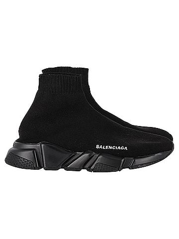 Balenciaga  Balenciaga Speed Trainer Sneakers in Black Polyester (view 1)