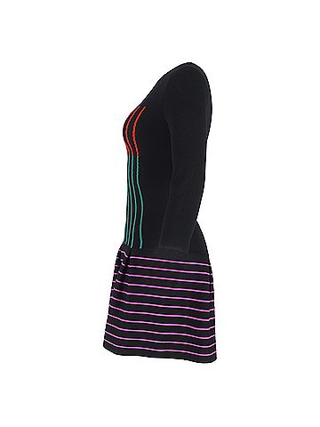 Fendi  Fendi Striped Mini Flared Dress in Multicolor Wool (view 2)
