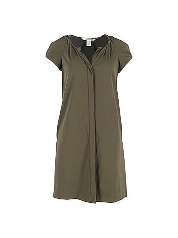 Diane von Furstenberg Diane Von Furstenberg Luisa Mini Dress in Olive Green Nylon (view 1)