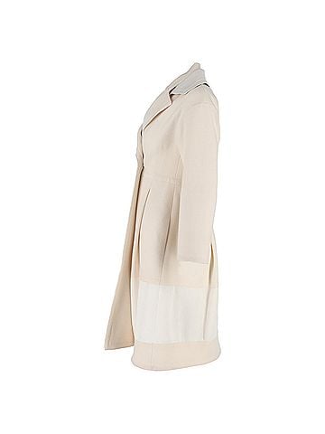 Fendi Fendi Double-Breasted Coat in Cream Wool (view 2)