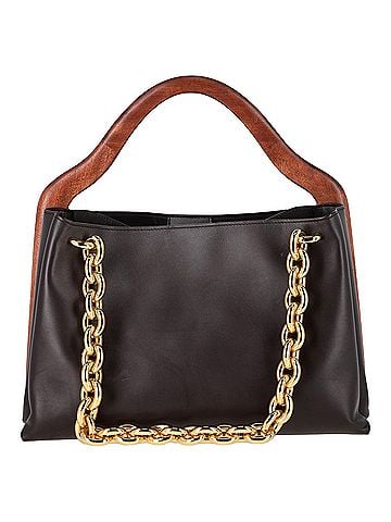 Bottega Veneta  Bottega Veneta Mount Bermuda Top Handle Bag in Black Calf Leather (view 1)