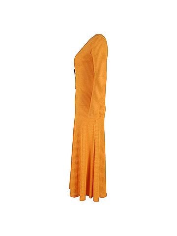 Dodo Bar Or Dodo Bar Or Junna Ring-Embellished Cutout Ribbed-Knit Maxi Dress In Yellow Viscose (view 2)