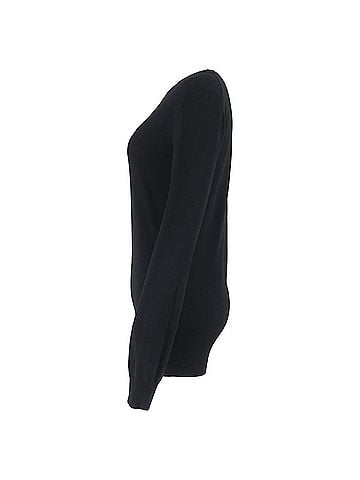 Jil Sander  Jil Sander Plain Crewneck Sweater in Black Wool (view 2)