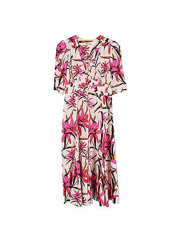 Diane von Furstenberg  Diane Von Furstenberg Floral Print Midi Dress in Multicolor Cotton (view 1)