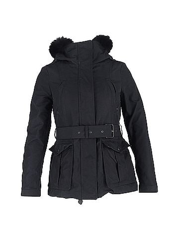 Burberry  Burberry Brit Cloverdale Parka Jacket with Removable Vest in Black Polyester (view 1)