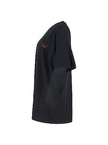 Balenciaga Balenciaga Sinners Print Logo Tee in Black Cotton (view 2)