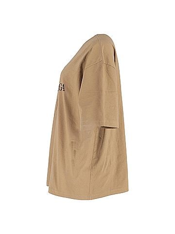 Balenciaga Balenciaga Logo-Print Jersey T-Shirt in Brown Cotton (view 2)
