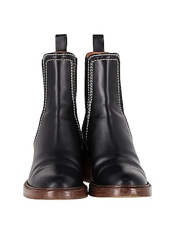 Chloé  Chloé Mallo Chelsea Boots in Black Calf Leather (view 2)