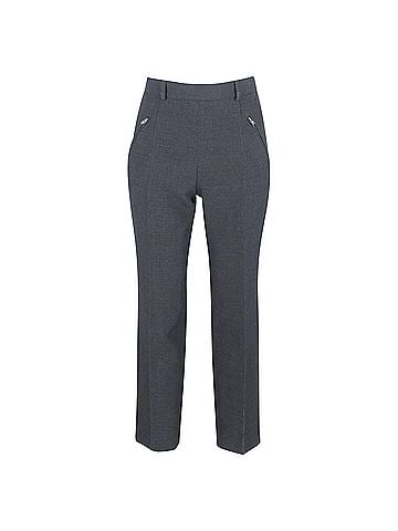 Maison Margiela  Maison Margiela Slim-Fit Cropped Trousers in Grey Polyester  (view 1)