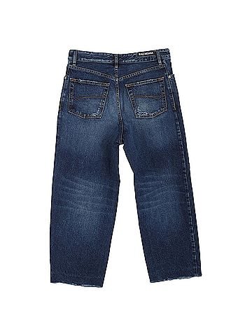 Balenciaga  Balenciaga High-Rise Wide-Leg Jeans in Blue Cotton Denim (view 2)