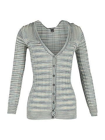 Missoni M Missoni Knitted Buttoned Cardigan in Multicolor Cotton (view 1)