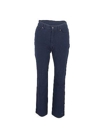 Escada  Escada High-Rise Flared Trousers in Navy Cotton (view 1)