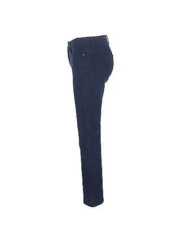 Escada  Escada High-Rise Flared Trousers in Navy Cotton (view 2)