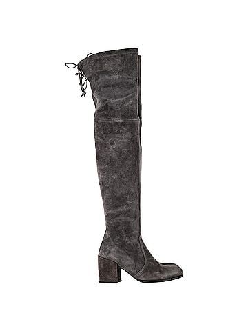 Stuart Weitzman Stuart Weitzman Genna Over The Knee Boots in Grey Suede (view 2)