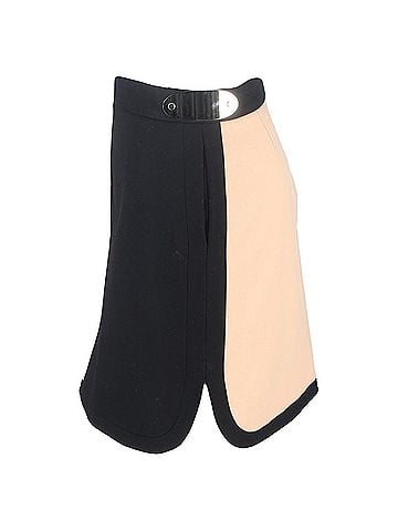 Missoni  Missoni Color-Block Mini Skirt in Black and Nude Wool (view 2)