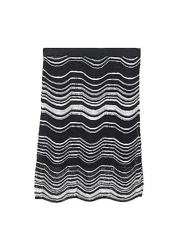 Missoni  M Missoni Wave Mini Skirt in Black and White Cotton (view 1)
