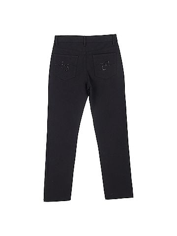 Escada  Escada Sport High-Rise Straight-Leg Jeans in Black Cotton Denim (view 2)
