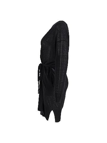 Vanessa Bruno Vanessa Bruno Self-Tie Cardigan in Black Wool (view 2)