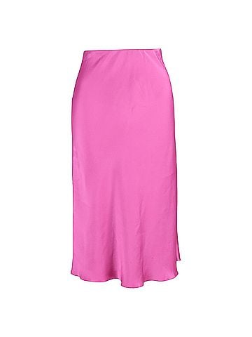 Nanushka  Nanushka Midi Skirt in Pink Satin (view 1)
