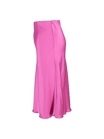 Nanushka  Nanushka Midi Skirt in Pink Satin (view 2)