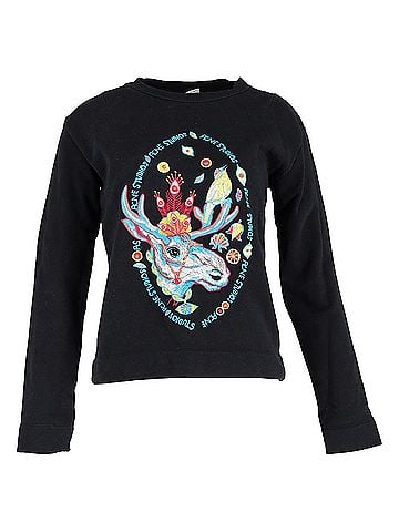 Acne  Acne Studios Oslavi Sweater in Black Cotton (view 1)