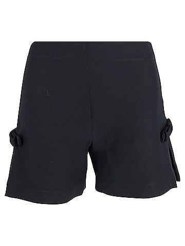 Fendi Fendi Bow Detail Shorts in Black Wool (view 1)