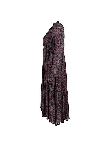Chloé Chloé Crimson Chery Printed Midi Dress in Burgundy Cotton (view 2)
