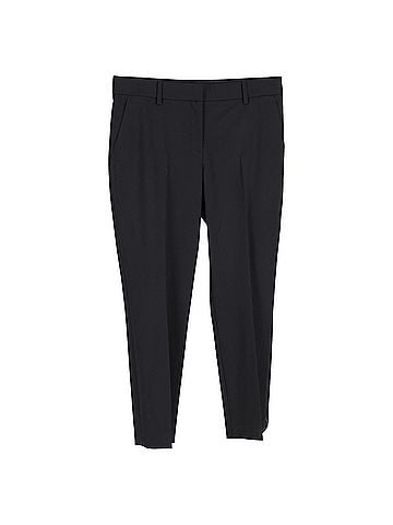Theory  Theory Straight-Leg Trousers in Black Linen (view 1)