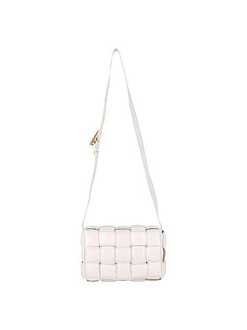 Bottega Veneta Bottega Veneta Padded Cassette Shoulder Bag in White Leather (view 1)