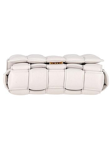 Bottega Veneta Bottega Veneta Padded Cassette Shoulder Bag in White Leather (view 2)