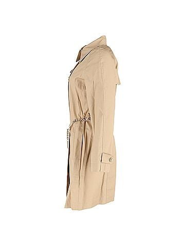 Michael Kors Michael Michael Kors Chain Belt Trench Coat in Beige Cotton (view 2)