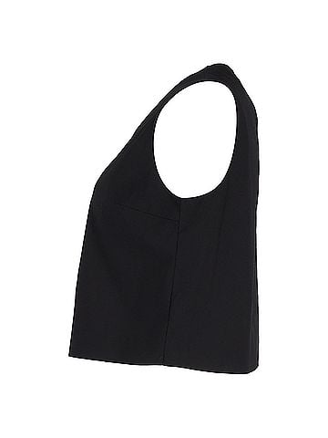 Theory Theory Good Sleeveless Shirt in Black Cotton (view 2)