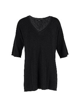 Joseph Joseph Knit V-neck Jumper in Black Lurex (view 1)