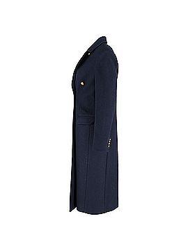 Joseph Joseph Double-Breasted Coat in Navy Blue Wool (view 2)