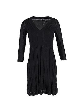 Missoni  Missoni Knitted V-Neck Mini Dress in Black Viscose (view 1)
