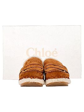 Chloé Chloé Joy Slippers In Brown Suede (view 2)