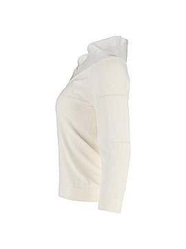 Max Mara Max Mara V-neck Sweater in Cream Cotton (view 2)
