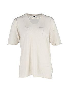 Joseph  Joseph Crewneck T-Shirt in Ivory Wool (view 1)