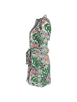 Victoria Victoria Beckham Victoria Victoria Beckham Printed Button Front Mini Dress in Multicolor Cotton (view 2)