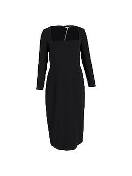 Emilia Wickstead Emilia Wickstead Erletta Double  Crepe Midi Dress in Black Polyester (view 1)