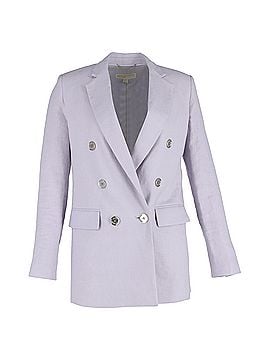 Michael Kors  Michael Kors Double-Breasted Blazer in Purple Linen (view 1)