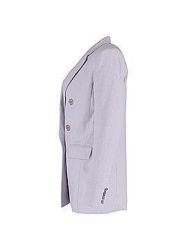 Michael Kors  Michael Kors Double-Breasted Blazer in Purple Linen (view 2)