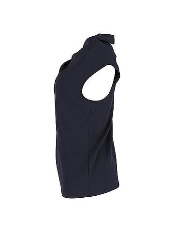 Escada Escada Draped Top in Navy Blue Silk (view 2)