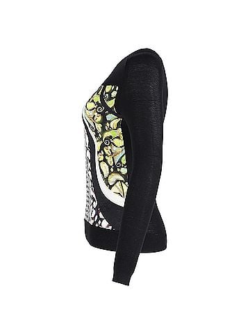 Peter Pilotto Peter Pilotto Printed Sweater in Black Wool (view 2)