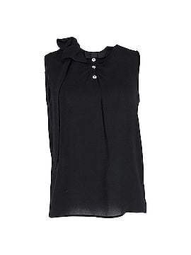 Miu Miu  Miu Miu Embellished Sleeveless Blouse in Black Silk (view 1)