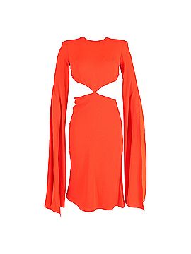 Alex Perry Alex Perry Cape Effect Cutout Dress in Red Polyester (view 1)