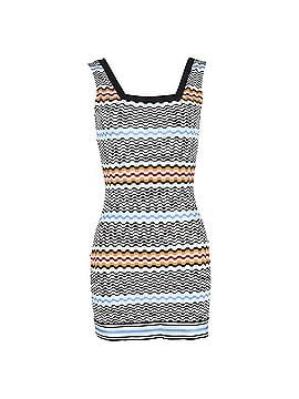 Missoni Missoni Square Neck Chevron Mini Dress in Multicolor Polyester (view 1)