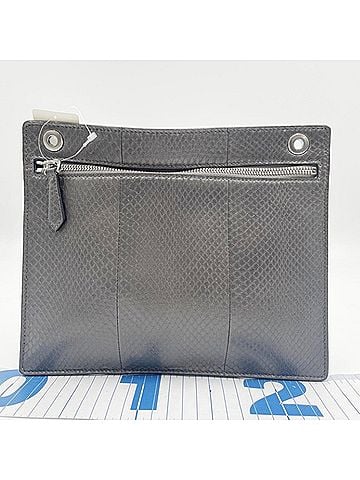 Fendi FENDI Zucca Clutch Bag 7AR985 Gray Black x Leather Men's Women's (view 2)