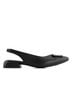 Andrea Black Women's Elastic Slingback Flats Size 5 - photo 1