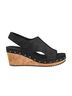 Corkys Black Women's For Keeps Wedge Size 9 - photo 1
